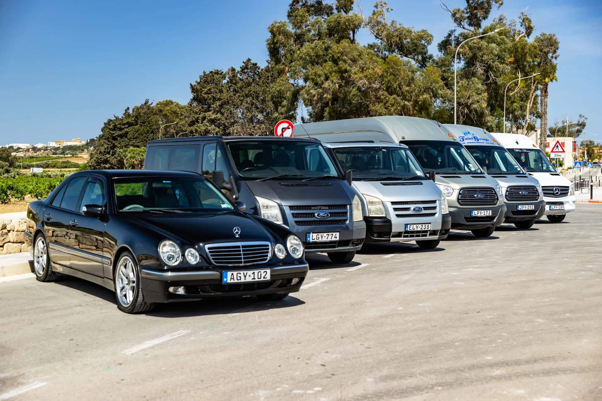 The Faith Garage fleet of cabs and minicoaches